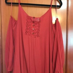 Perfect Fall blouse, pumpkin color